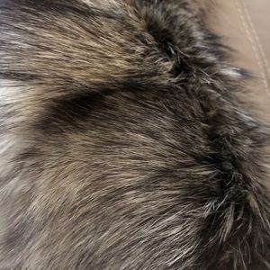 Black and white Fox Fur headband